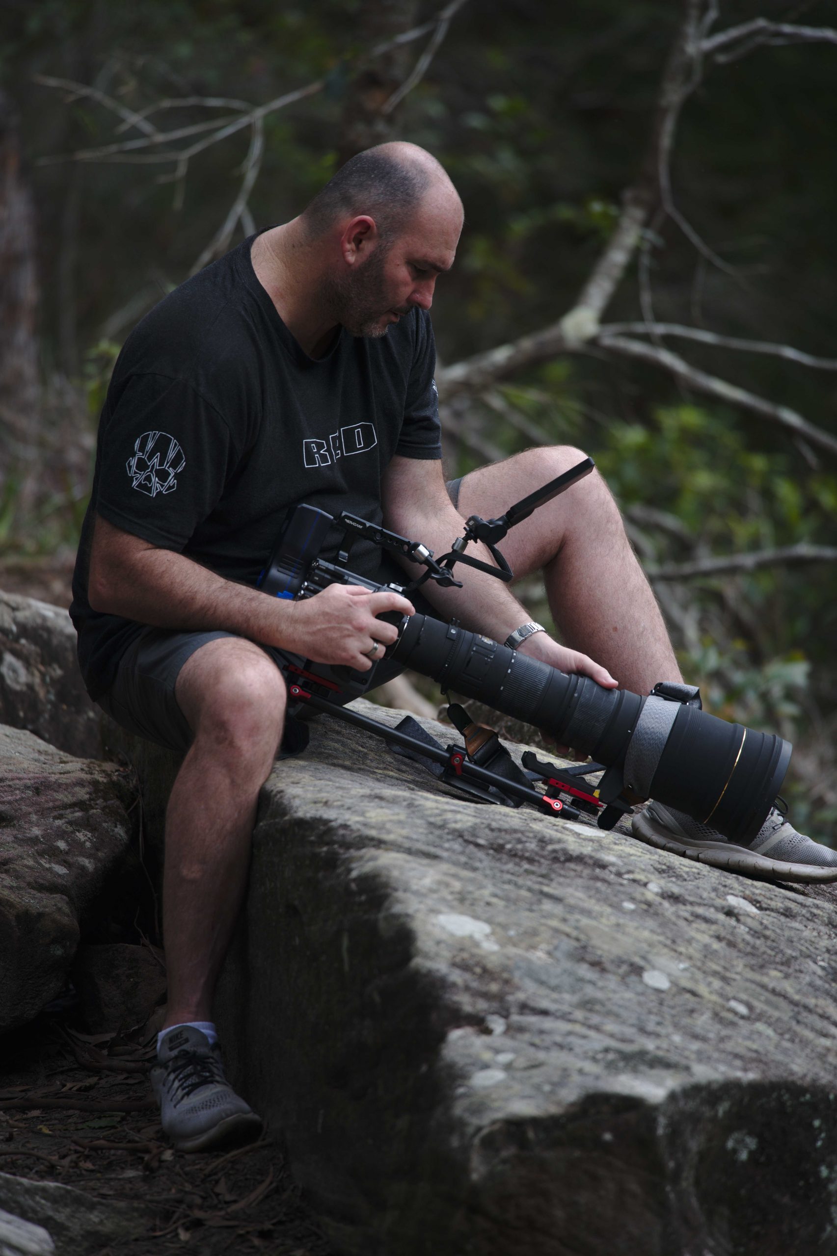 Peter Lightowling Filming a Documentary